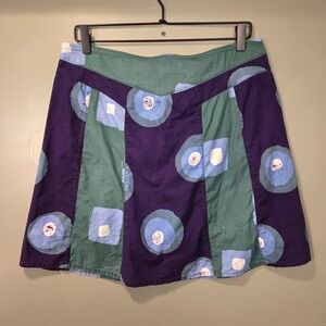 Global Mamas Women's Printed Skirt Boho A-Line 100% Cotton, Size M